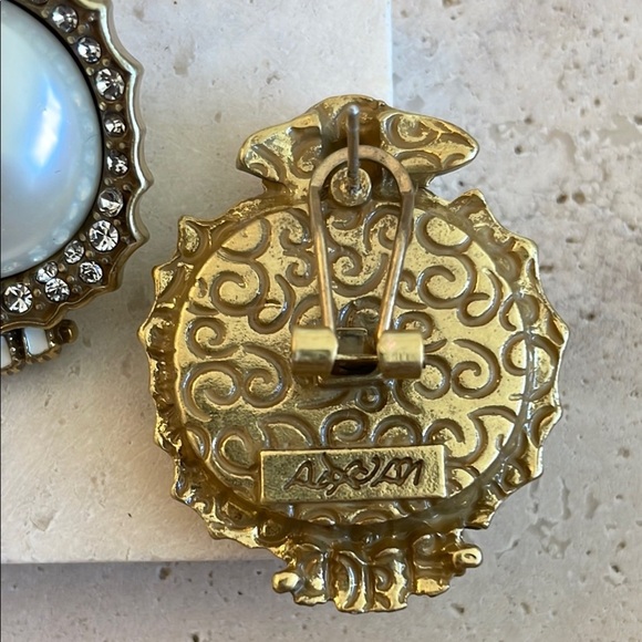 Anthropologie Sheep Earrings with Gold and Pink Accents - Picture 3 of 3